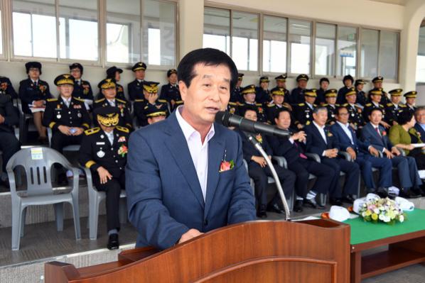 경상남도의회 박동식 의장, 경남의용소방대 소방기술경연대회 참가자 격려